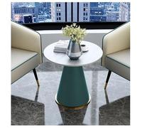 Modern Round Coffee Table,slate Tabletop,durable And Easy To Clean,minimalist Coffee Table,rounded Edges,anti-collision,the Large Chassis Has Strong Green 70 * 56 * 44cm