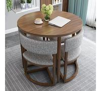 Modern Round Coffee Table Small Dining Table for 4 Casual Dining Set with Chairs Ideal for Living Room Dining Room Reception Area Versatile Home Furniture