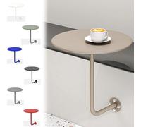 Modern Round Coffee Table - Space-Saving Iron Tray Table for Sofa Ideal for Bar Tea and Pastry - Champagne Color Stylish & Functional Design