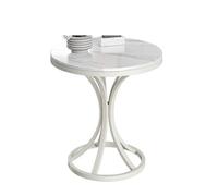 Modern Round Coffee Table with Rock Slab Design - Versatile Small Sofa & Bedside Table for Living Room, Bedroom, or Balcony - Stylish, Simple, and Movable Side Cabinet