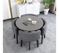 Modern Round Conference Table Set 80x75cm Dining Table & Chairs for Home Garden Restaurant Stylish Breakfast Bar Furniture for Dining & Meetings