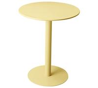 Modern Round Counter Bistro Pub Table Iron Top Circular Cocktail Table for Living Room & Restaurant Stylish Yellow Design 48cm (18.8") Height