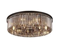 Modern Round Crystal Ceiling Lamp 3-Tier K9 Crystal Chandelier Mounted Fixture For Dining Room Living Room Bedroom Kitchen Island (Size : 60cm)