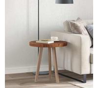 Modern Round Dining Table in Solid Oak with Brown h - Sk Design for Indoor and Outdoor Use, Easy-Clean, Structure, Perfect for Contemporary Homes