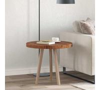 Modern Round Dining Table in Solid Oak with Brown h - Sk Design for Indoor & Outdoor Use, Easy-Clean and Sturdy Construct, Perfect for Family Gatherings