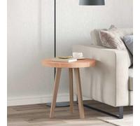 Modern Round Dining Table in Solid Oak with Smooth Brown h | Sk & Design for Indoor & Outdoor Use, Perfect for Kitchen, Dining Room & Living Room