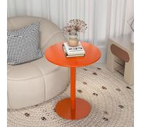 Modern Round Dining Table - Metal Base Cocktail Table Kitchen Coffee & Snack Table Small 40x50 cm Decorative Nightstand for Home & Restaurant Use