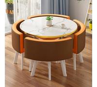 Modern Round Dining Table Set for Kitchen Space-Saving Design Simple and Elegant Style Perfect for Small Spaces Ideal for Dining Room and Kitchen Use