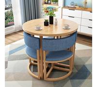 Modern Round Dining Table Set with 4 Chairs - 80 cm for Dining Room Kitchen Living Room Conference - Stylish and Space-Saving Furniture Solution