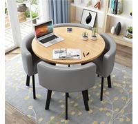 Modern Round Dining Table Set with 4 Chairs Stylish for Office Conference Room Kitchen & Living Room Contemporary Design for Versatile Use