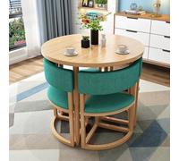 Modern Round Dining Table Set with 4 Chairs80 cm for Dining Room Kitchen Living Room ConferenceStylish Compact SpaceSaving Furniture
