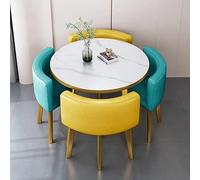 Modern Round Dining Table Set with 4 Stacking Chairs Slish Cact Negotiat Table for Smals Offices and Retail Perfect for Meetings and Dining