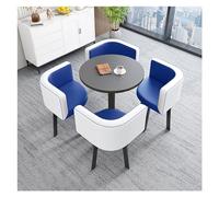Modern Round Dining Table Set with 4 Stylish Chairs - Versatile Conference Room & Office Reception Furniture for Kitchen Lounge and Living Room Elegant Coffee Table Design.