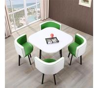 Modern Round Dining Table Set with Chairs - 80x75cm Breakfast Bar Furniture for Home, Garden, Restaurant - Stylish Kitchen Table and Chair Combo for Dining and Entertaining