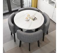 Modern Round Dining Table SetSimple Small Kitchen Breakfast Bar Table & Chair 31.5"x29.5" Conference Furniture for Dining Room & Kitchen Stylish Home Decor #76