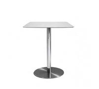 Modern Round Dining Table - Stainless Steel Bistro Pub Table - Versatile Cocktail & Breakfast Desk for Restaurants, Cafes, Bars & Small Spaces - Stylish Side & Coffee Table