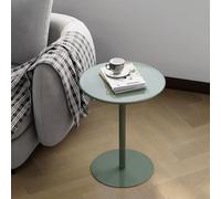 Modern Round End Table, Metal Sofa Side Table for Living Room, Bedroom, Balcony, Patio - Stylish Cocktail & Snack Table Perfect for Home Decor