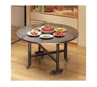 Modern Round Folding Kitchen Table Space-Saving Dining Table for Kitchen & Living Room Versatile 140cm Round Table in Gray A Perfect for Country Sle Decor