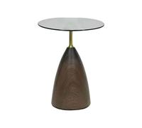 Modern Round Glass Coffee Table for Living Room & Bedroom - Stylish Side Table for Sofa Bedside and Corner Decor - Elegant Floor Tray Design