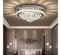 Modern Round LED Ceiling Light Crystal Chandelier Lamp 40CM Dimmable