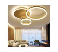 Modern Round LED Chandelier Ceiling Light, 3 Circle Dimmable