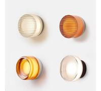 Modern Round Led Glass Wall Sconce Light for Living Room Aisel Corridor Bedroom Lamp Bathroom Home Decoration Indoor Lighting (Color : Warm White (2700-3500K), Size : C Black)