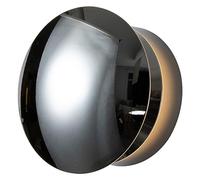 Modern Round LED Wall Sconce Chrome Stairs Hallway Wall Lamp 3000K Aluminum Wall Light Fixture with Ring Acrylic Cover, Creative Indoor Bedroom Bedside Living Room Corridor Sconces