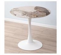 Modern Round Marble Dining Table 60/70/80 cm Stylish Metal Base 4 Elegant Kitchen & Living Room Center Tables Chic Dining Room Furniture for Home