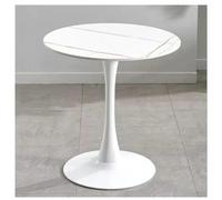 Modern Round Marble Dining Table 60cm Stylish Metal Base 4-Seater Kitchen Dining & Living Room Furniture Elegant White Coffee Table Versatile Bistro Design
