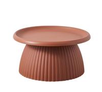 Modern Round Pedestal Coffee Table - Nordic Style Mini Side Table for Balcony or Living Room - Simple Design
