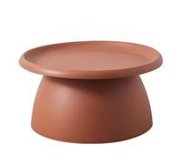 Modern Round Pedestal Coffee Table - Nordic Style Mini Side Table for Balcony or Living Room - Simple Design