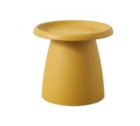 Modern Round Pedestal Coffee Table - Nordic Style Mini Side Table for Balcony or Living Room - Simple Design