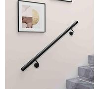 Modern Round Pipe Stair Handrail Railing | Wall Mounted Staircase Banister Hand Rail for Indoor and Outdoor Grab Rail Safety Support Rod, Easy to Install(4ft/120cm)