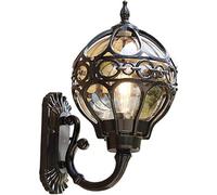 Modern Round Porch Lights, Outdoor Wall Lanterns, Rustic Black Gooseneck, Clear Glass Farmhouse Waterproof Wall Mount, Bracket for Porch, Patio, Hallway