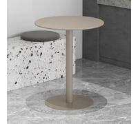 Modern Round Side Table, 15.7"×19.7" Small Pub/Bar Counter Table with Stable Base, Accent Table for Cafés, Cocktail Lounges, Commercial Dining, Dessert Spots Champagne,40x50cm