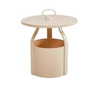 Modern Round Side Table with Hidden Storage and Central Handle for Living Room, Coffee Table for Home Furnishing
