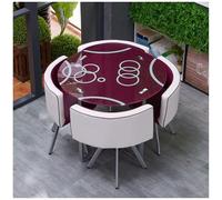 Modern Round/Square Conference Table Tempered Glass Dining Set for 4 Stylish Kitchen & Dining Room Furniture Sl esign for Home & Office Use