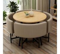 Modern Round/Square Dining Table Set with 4 Chairs Stylish Reception Furniture for Living Room/Dining Room Ideal for Home and Office Use & Elegant Design