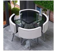Modern Round/Square Dining Table Set with Chairs, Stylish Breakfast Bar Table & Kitchen Seating for Living Room, Balcony, Bedroom, Office, Library, 22