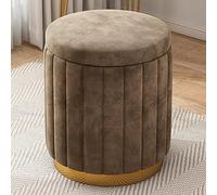 Modern Round Storage Ottoman for Living Room, Bedroom & Makeup Room - Stylish Foot Stool & Vanity Chair with Removable Lid - Versatile Mushroom Stool for Home Décor