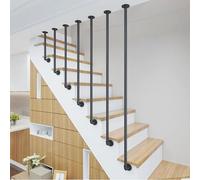 Modern Round Tube 30-150cm Railing Post for Home, Villa, Hotel, Office Decor, 120cm (4ft) Transition Guardrail, Stylish Safety Solution