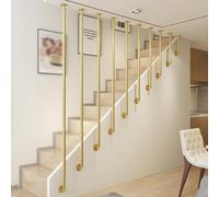 Modern Round Tube Stair Railing 30-150cm Adjustable il den Fence Post Decorative Transition Railing for Homes Villas Hotels (145cm)