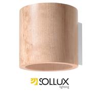 Sollux Lighting Orbis Wood Natural 1 Light Classic Wall Light