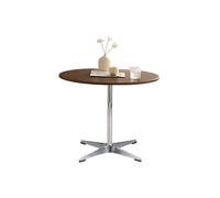Modern Round Wood Dining Table X-Shaped Base Small Cocktail End Coffee Table for Living Room Kitchen Home Office 4-6 Person