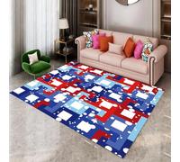 Modern Rug 3D Print Area Rug Unique Carpet Bright Runner Non Slip Durable Flannel Mat For Entrance Living Room Bedroom Bathroom - Colorful Geometric Abstract Doodles 140 X 200 Cm, Easy C -68257207526
