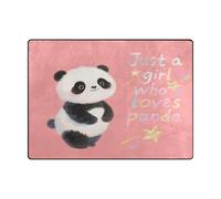 Modern Rug 4x5 Modern Carpets for Bedroom for Kids Room Home Decor (4'x5' Natural)-Just A Girl Who Loves Panda