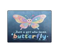 Modern Rug 4x5 Modern Living Room Carpet for Bedroom Home Aesthetic Decor (4'x5' Natural)-Just A Girl Who Loves Butterfly