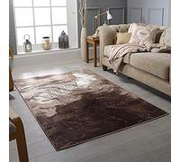 Modern Rugs Living Room Carpet Mat For Bedroom Large Area Rug Hallway Kitchen Extra Large Size Short Pile Flat Weave Bedroom Bedside Carpet (FIGARO, 120X 170 CM)