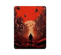 Modern Ruins Poster Tin Sign Vintage Metal Pub Club Cafe Bar Home Wall Art Decoration Poster Retro 12x16inch(30x40cm)