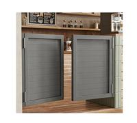 Modern Rustic Dual Swing Door with Hardware Kit,Solid Wood, Self-Closing, for Cafe, Restaurant, Hallway, or as Pet Gate(B,W85xH100cm(33.46x39.37in))